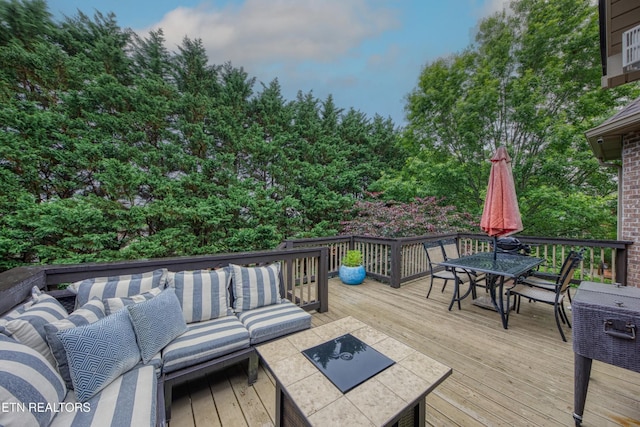 2023 Legacy Ln, Maryville, TN 37803 - wooden deck featuring an outdoor living space and outdoor dining space