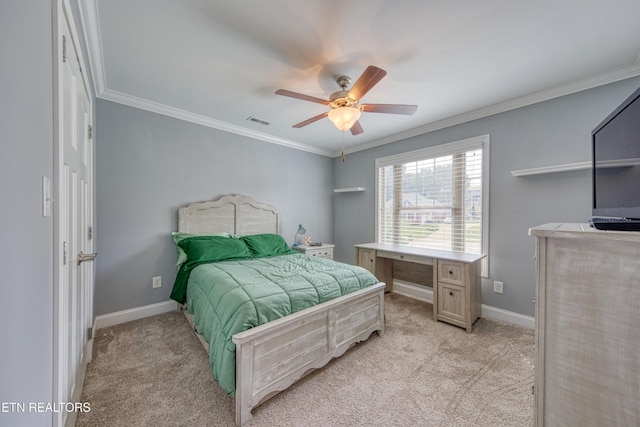 2023 Legacy Ln, Maryville, TN 37803 - bedroom with crown molding, light carpet, and ceiling fan