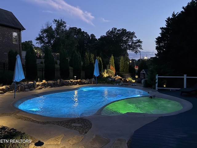 2023 Legacy Ln, Maryville, TN 37803 - view of swimming pool featuring a fenced backyard, a patio, and a hot tub