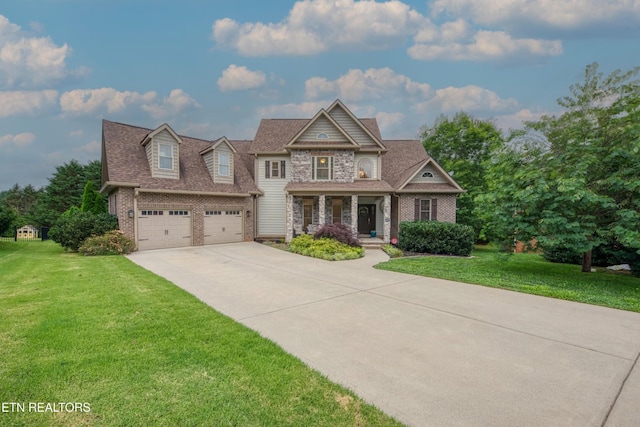 2023 Legacy Ln, Maryville, TN 37803 - craftsman inspired home featuring driveway, a front lawn, brick siding, and a porch