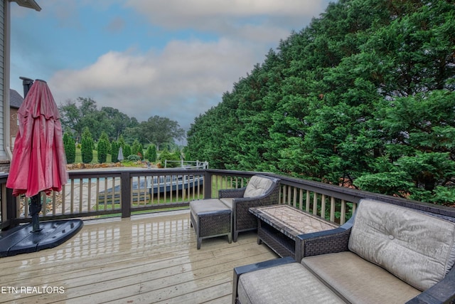 2023 Legacy Ln, Maryville, TN 37803 - wooden terrace featuring view of wooded area