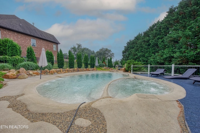 2023 Legacy Ln, Maryville, TN 37803 - view of swimming pool with a patio area and a pool with connected hot tub