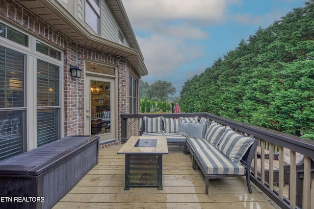 2023 Legacy Ln, Maryville, TN 37803 - wooden terrace with outdoor lounge area