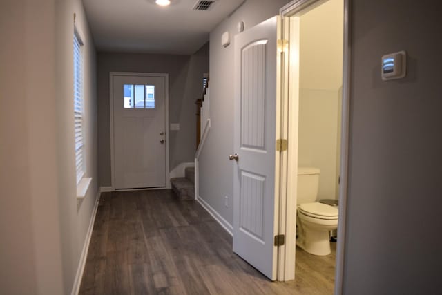 3722 Stormy Ln, Rockvale, TN 37153 - corridor featuring wood finished floors and stairs