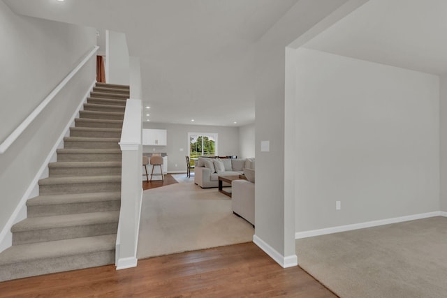 1830 Quail Run Way, Spring Hill, TN 37174 - stairs featuring recessed lighting and wood finished floors