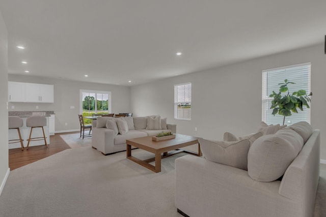 1830 Quail Run Way, Spring Hill, TN 37174 - living room featuring recessed lighting and light wood finished floors