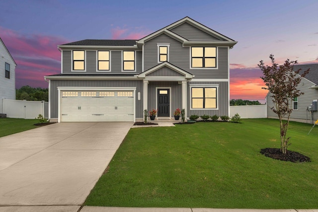 1830 Quail Run Way, Spring Hill, TN 37174 - view of front of property with board and batten siding, an attached garage, and concrete driveway