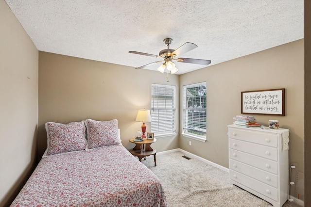 306 Norvich Ct, Franklin, TN 37069 - bedroom with carpet, a textured ceiling, and ceiling fan