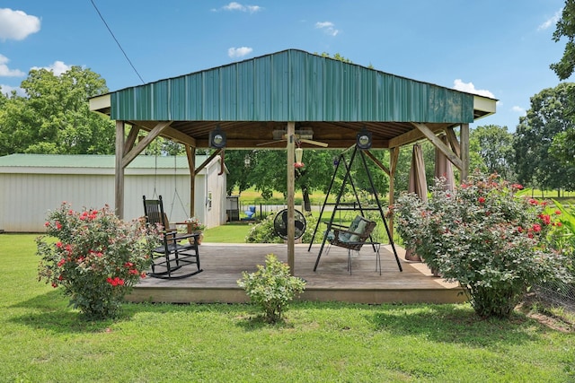 10615 Owens Chapel Rd, Springfield, TN 37172 - view of patio / terrace with a gazebo and a wooden deck