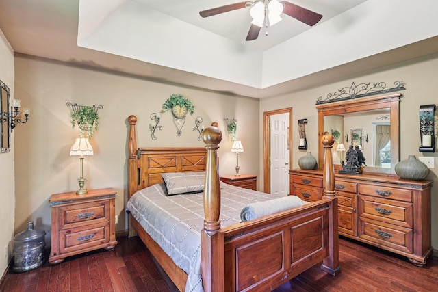 10615 Owens Chapel Rd, Springfield, TN 37172 - bedroom featuring dark wood finished floors and ceiling fan