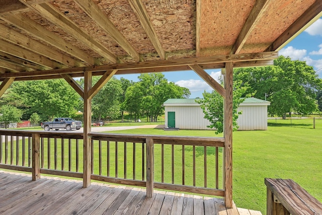 10615 Owens Chapel Rd, Springfield, TN 37172 - wooden deck featuring a lawn