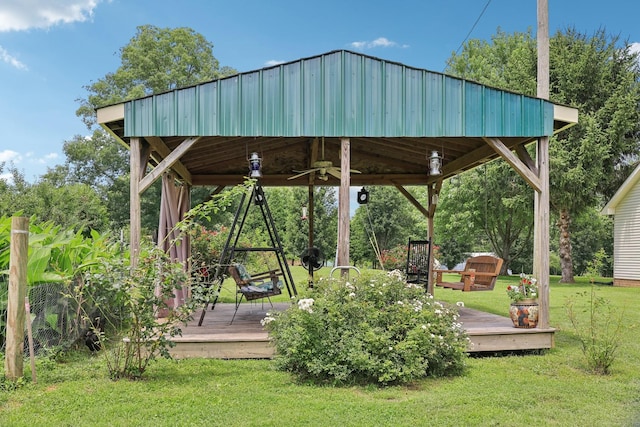 10615 Owens Chapel Rd, Springfield, TN 37172 - view of property's community with a gazebo, a deck, and a lawn