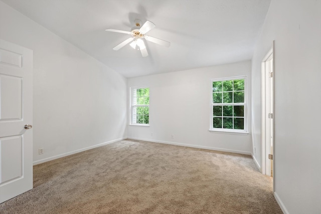 3220 Prater Ct, Murfreesboro, TN 37128 - empty room with carpet floors, lofted ceiling, and ceiling fan