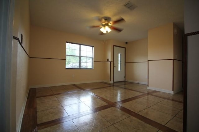 1211 Patton Pl, Oak Grove, KY 42262 - empty room featuring a ceiling fan, tile patterned floors, and inlaid floor details