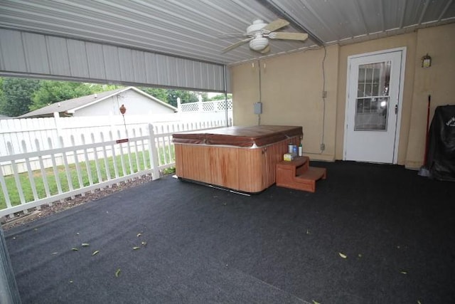 1211 Patton Pl, Oak Grove, KY 42262 - view of patio with a hot tub and ceiling fan