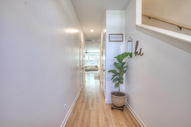 3105 Defilade Dr, Murfreesboro, TN 37128 - hallway featuring light wood-style flooring and recessed lighting