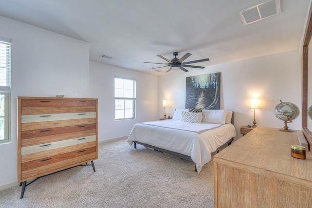 3105 Defilade Dr, Murfreesboro, TN 37128 - bedroom with light colored carpet and ceiling fan