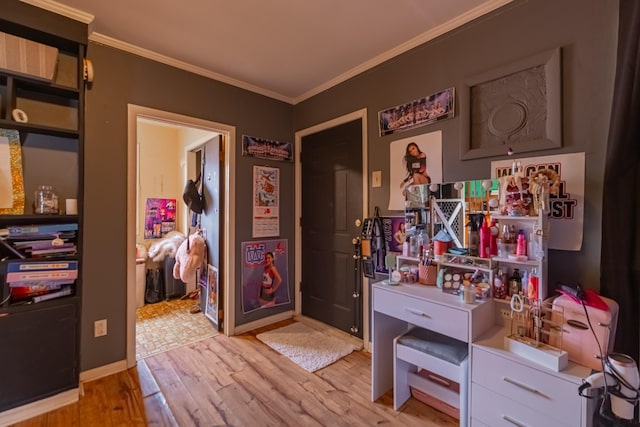 404 Mullican St, Mcminnville, TN 37110 - bedroom with crown molding and light wood-type flooring