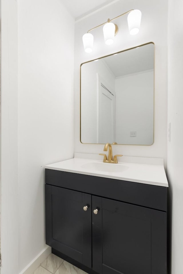 2108 Denham Ave, Columbia, TN 38401 - bathroom with vanity and marble finish flooring