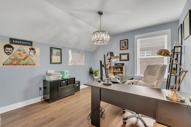 1060 Harvey Springs Dr, Spring Hill, TN 37174 - office with wood finished floors and a chandelier