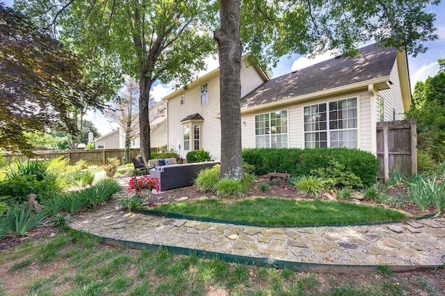 256 Granger View Cir, Franklin, TN 37064 - rear view of house featuring an outdoor living space and a patio