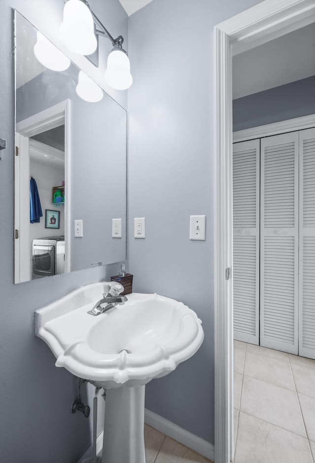 256 Granger View Cir, Franklin, TN 37064 - bathroom featuring tile patterned flooring and a closet