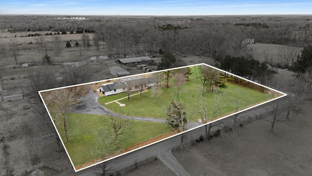 1015 Jump Off Rd, Bon Aqua, TN 37025 - view of rural area featuring property parcel outlined and a forest