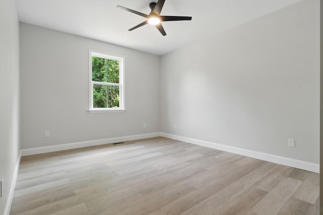 219 Dunnaway St, Shelbyville, TN 37160 - spare room featuring ceiling fan and light wood-type flooring