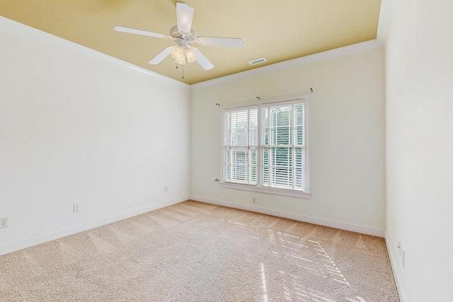 915 Joel Cheek Blvd, Franklin, TN 37064 - spare room with carpet floors, crown molding, and a ceiling fan