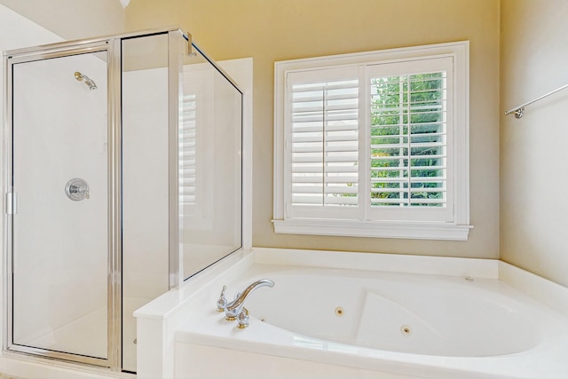 915 Joel Cheek Blvd, Franklin, TN 37064 - bathroom featuring plenty of natural light, a shower stall, and a jetted tub