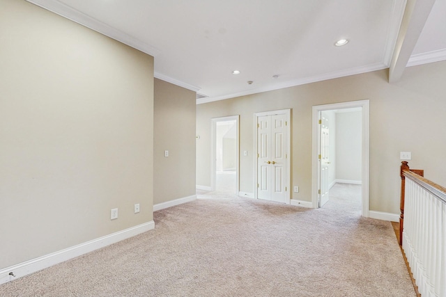 915 Joel Cheek Blvd, Franklin, TN 37064 - spare room with ornamental molding, light carpet, and recessed lighting