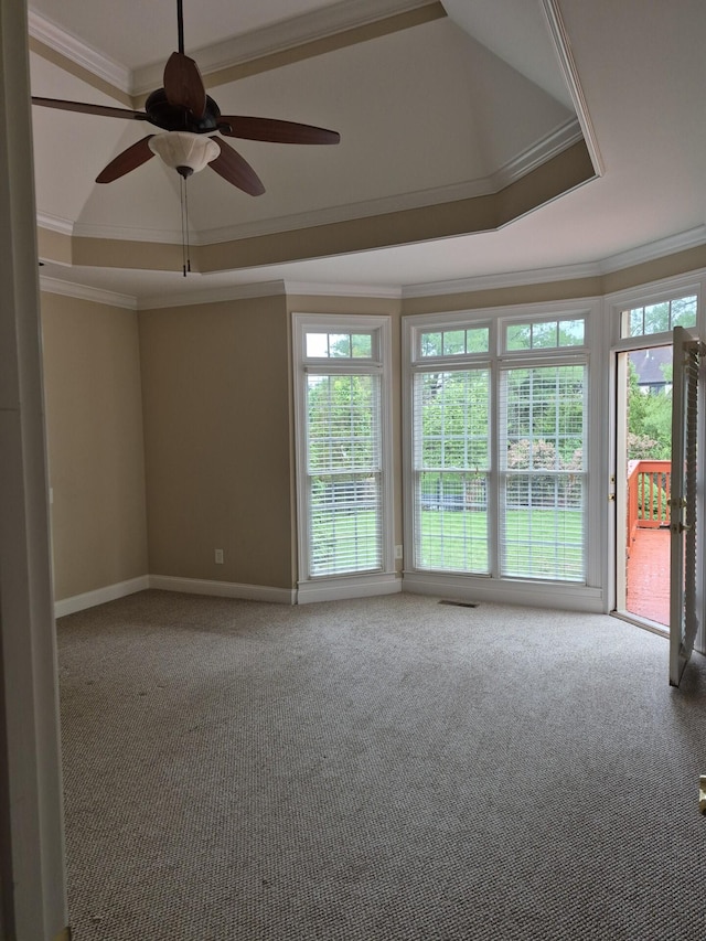 915 Joel Cheek Blvd, Franklin, TN 37064 - carpeted empty room featuring ornamental molding and ceiling fan