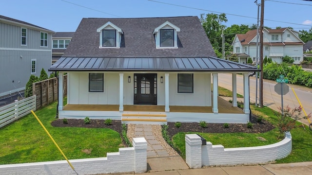 300 Natchez St, Franklin, TN 37064 - view of front facade featuring a standing seam roof, a shingled roof, a porch, and a metal roof