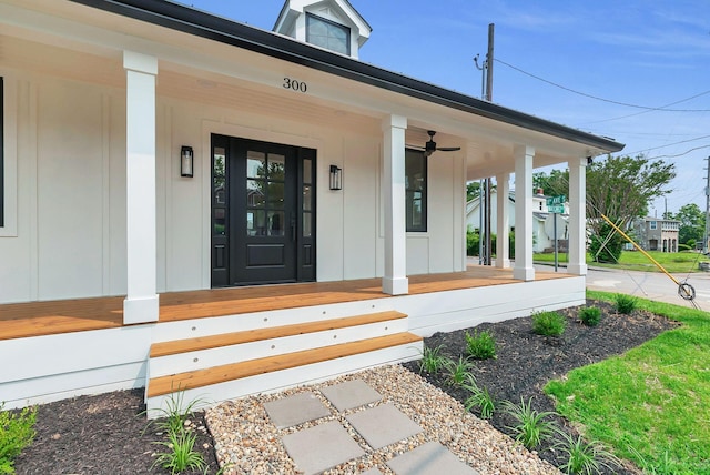 300 Natchez St, Franklin, TN 37064 - doorway to property featuring a porch and board and batten siding
