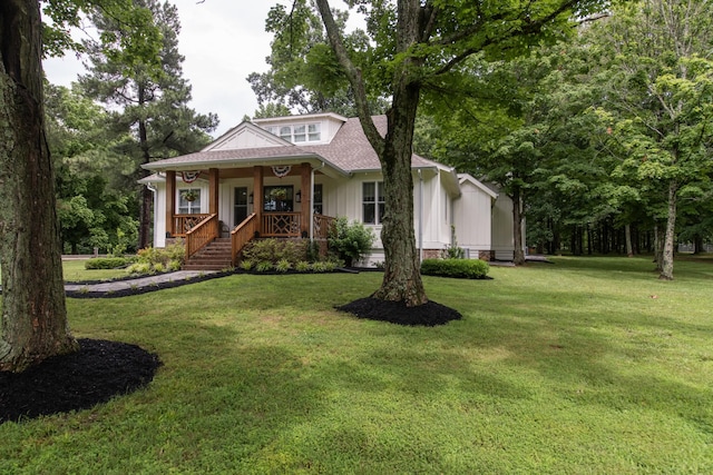 4150 Knipfer Rd, Joelton, TN 37080 - view of front of home featuring a porch, a front yard, and board and batten siding