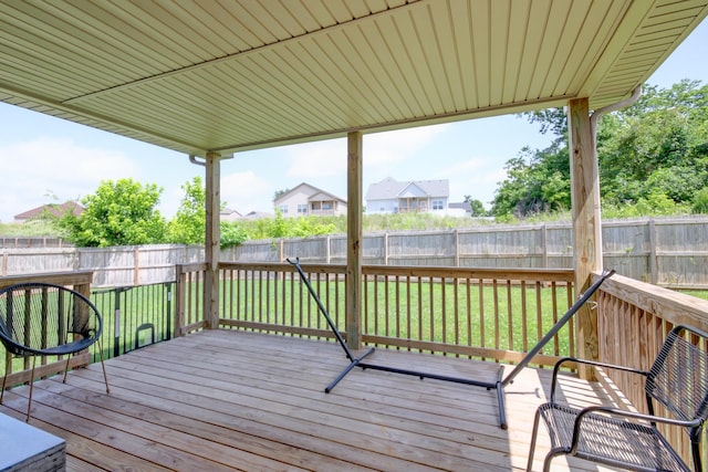 1029 Charles Thomas Dr, Clarksville, TN 37042 - wooden deck with a fenced backyard and a residential view