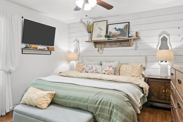 1805 Needmore Rd, Clarksville, TN 37042 - bedroom with wood finished floors and wooden walls