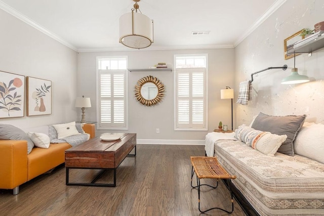 6067 Keats St, Franklin, TN 37064 - living area with wood finished floors, healthy amount of natural light, and crown molding