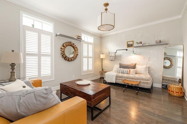 6067 Keats St, Franklin, TN 37064 - living area featuring ornamental molding and wood finished floors