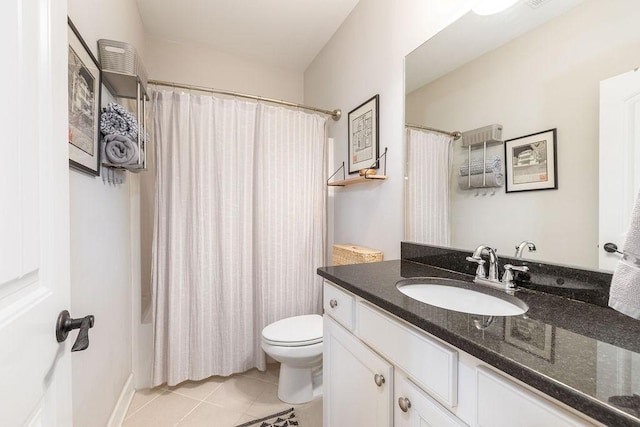 6067 Keats St, Franklin, TN 37064 - full bath with vanity, tile patterned floors, and shower / bath combo with shower curtain