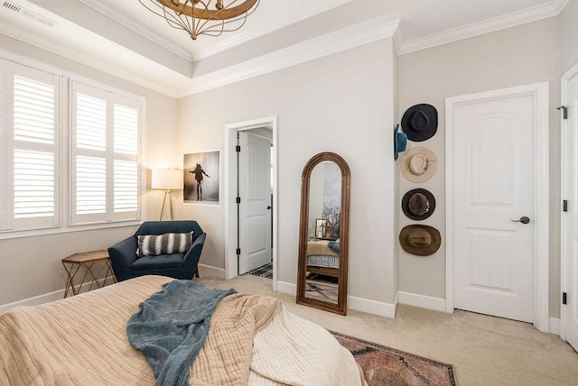 6067 Keats St, Franklin, TN 37064 - bedroom featuring crown molding and light carpet