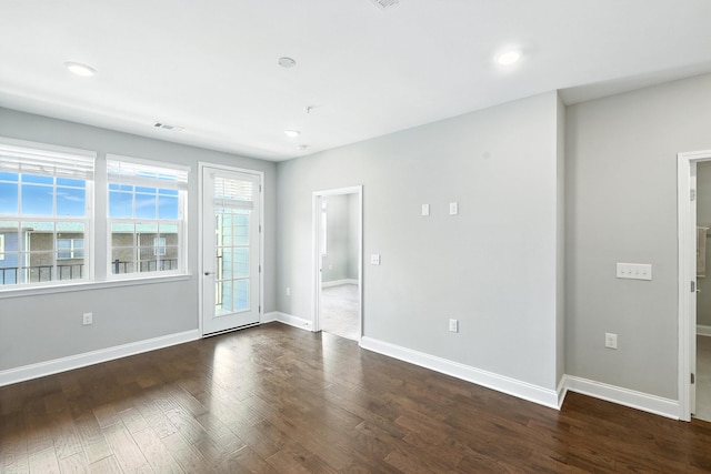 1000 Vintage Green Ln Unit 1201, Franklin, TN 37064 - empty room featuring dark wood finished floors and recessed lighting