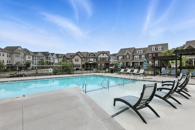 1000 Vintage Green Ln Unit 1201, Franklin, TN 37064 - community pool with a residential view, a pergola, and a patio area