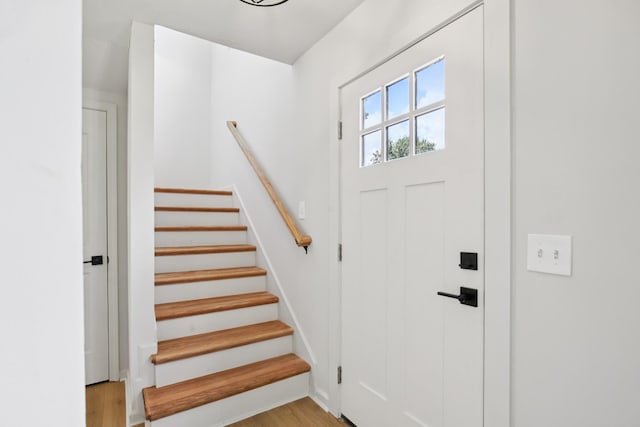 1033 Tom Hailey Blvd, La Vergne, TN 37086 - foyer with stairway and light wood-style floors