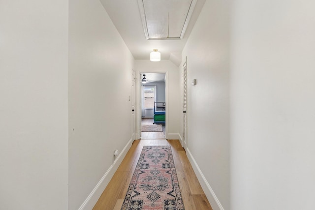 121 La View Rd, Hendersonville, TN 37075 - corridor featuring attic access and light wood-style flooring