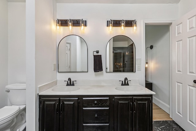 121 La View Rd, Hendersonville, TN 37075 - bathroom with double vanity and a shower