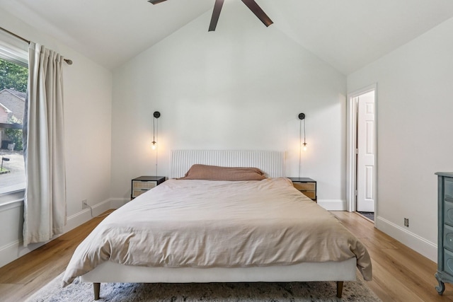 121 La View Rd, Hendersonville, TN 37075 - bedroom featuring lofted ceiling, light wood finished floors, and ceiling fan