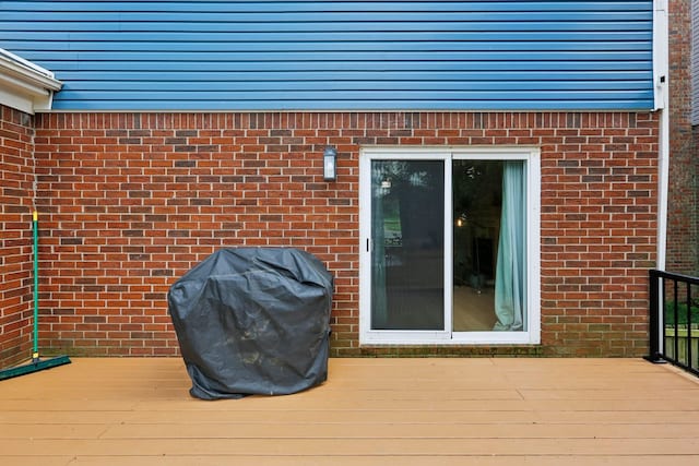 121 La View Rd, Hendersonville, TN 37075 - wooden terrace featuring a grill
