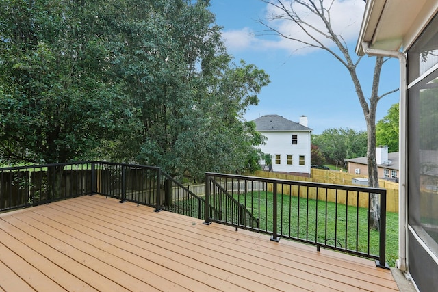 121 La View Rd, Hendersonville, TN 37075 - wooden terrace with a fenced backyard