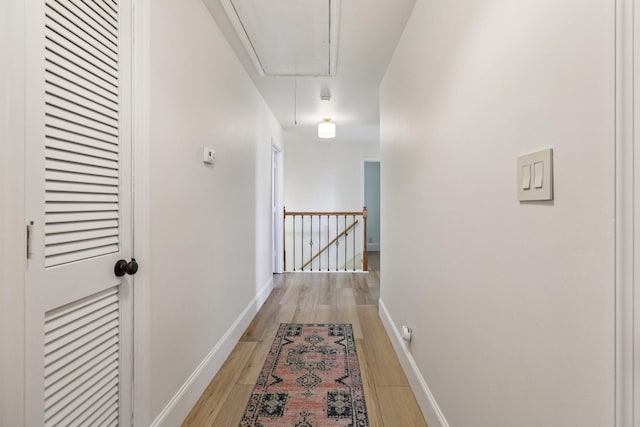 121 La View Rd, Hendersonville, TN 37075 - corridor featuring attic access, an upstairs landing, and light wood-style flooring
